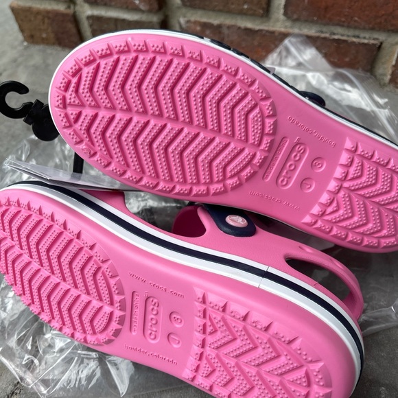 New Crocs Girls Bayaband Sandals Pink/Blue - Picture 13 of 15